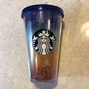 Starbucks 2019 Multicolor Rainbow Easter Flower Cactus Arizona Tumbler Straw